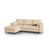 Aspen 4-Sitzer Ecksofa, Linke Seite, aus Strukturierter Stoff in Beige (Melva 06), 236x170x90 cm von Cosmopolitan Design – Bild 3