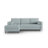 Aspen 4-Sitzer Ecksofa, Linke Seite, aus Strukturierter Stoff in Blau (Melva 72), 236x170x90 cm von Cosmopolitan Design – Bild 1