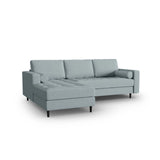 Aspen 4-Sitzer Ecksofa, Linke Seite, aus Strukturierter Stoff in Blau (Melva 72), 236x170x90 cm von Cosmopolitan Design – Bild 2