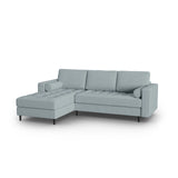 Aspen 4-Sitzer Ecksofa, Linke Seite, aus Strukturierter Stoff in Blau (Melva 72), 236x170x90 cm von Cosmopolitan Design – Bild 3