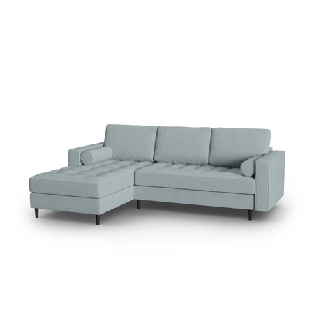Aspen 4-Sitzer Ecksofa, Linke Seite, aus Strukturierter Stoff in Blau (Melva 72), 236x170x90 cm von Cosmopolitan Design – Bild 3