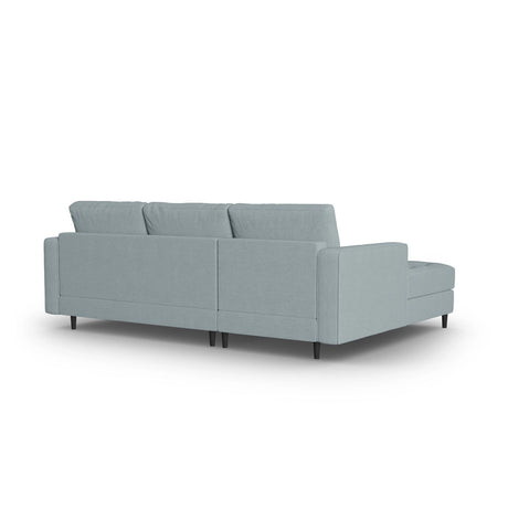 Aspen 4-Sitzer Ecksofa, Linke Seite, aus Strukturierter Stoff in Blau (Melva 72), 236x170x90 cm von Cosmopolitan Design – Bild 4