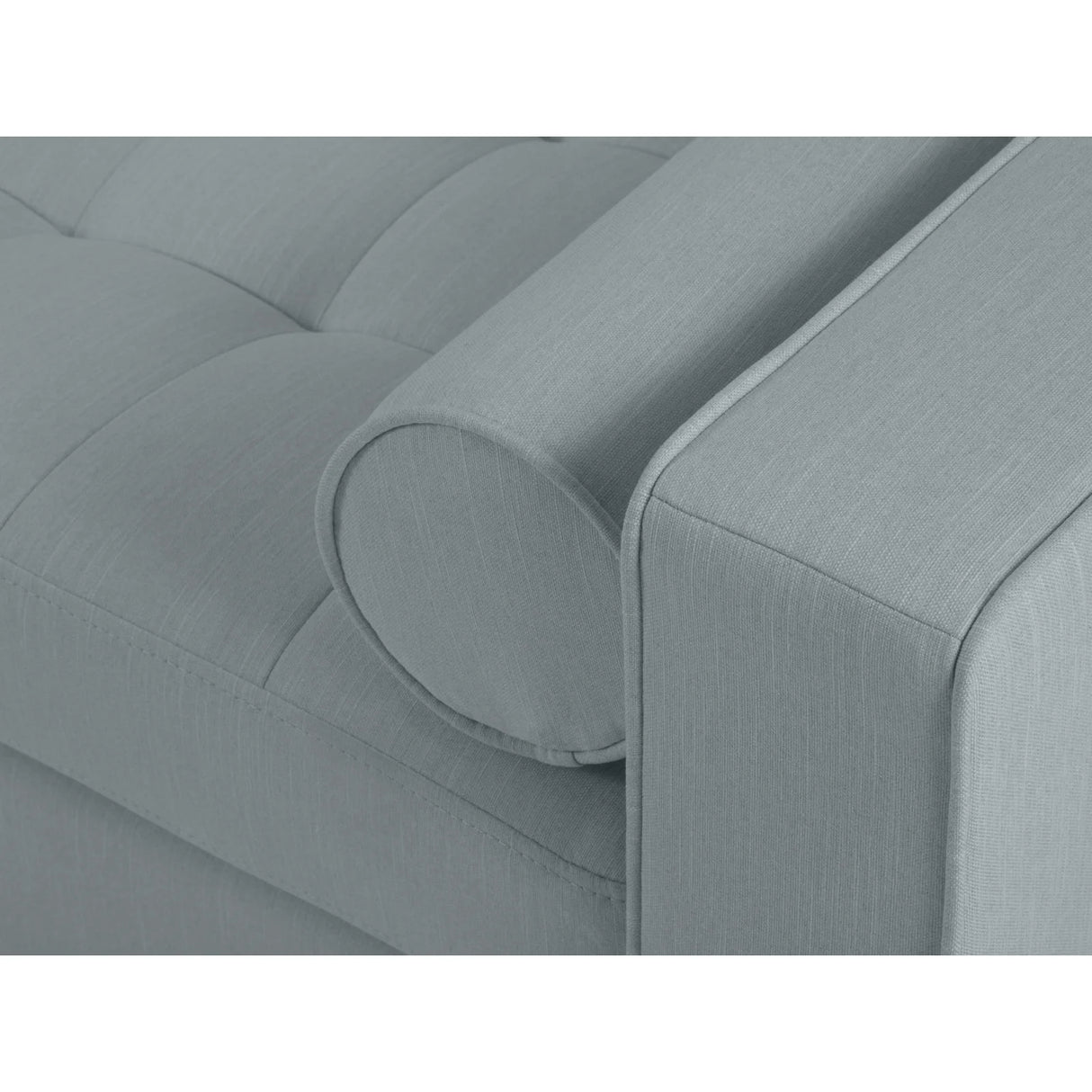 Aspen 4-Sitzer Ecksofa, Linke Seite, aus Strukturierter Stoff in Blau (Melva 72), 236x170x90 cm von Cosmopolitan Design – Bild 6