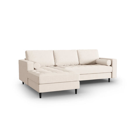 Aspen 4-Sitzer Ecksofa, Linke Seite, aus Strukturierter Stoff in Hellbeige (Melva 02), 236x170x90 cm von Cosmopolitan Design – Bild 2
