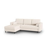 Aspen 4-Sitzer Ecksofa, Linke Seite, aus Strukturierter Stoff in Hellbeige (Melva 02), 236x170x90 cm von Cosmopolitan Design – Bild 3