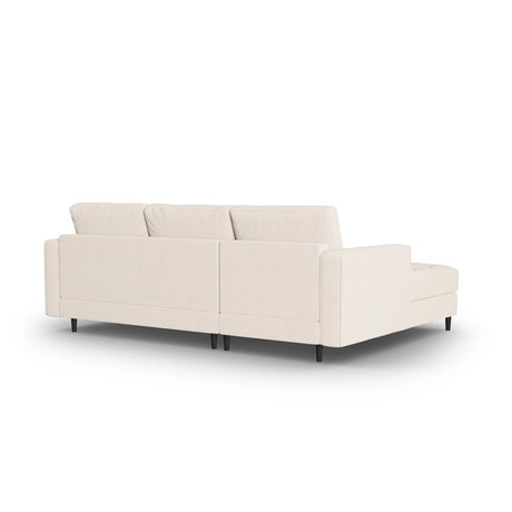 Aspen 4-Sitzer Ecksofa, Linke Seite, aus Strukturierter Stoff in Hellbeige (Melva 02), 236x170x90 cm von Cosmopolitan Design – Bild 4