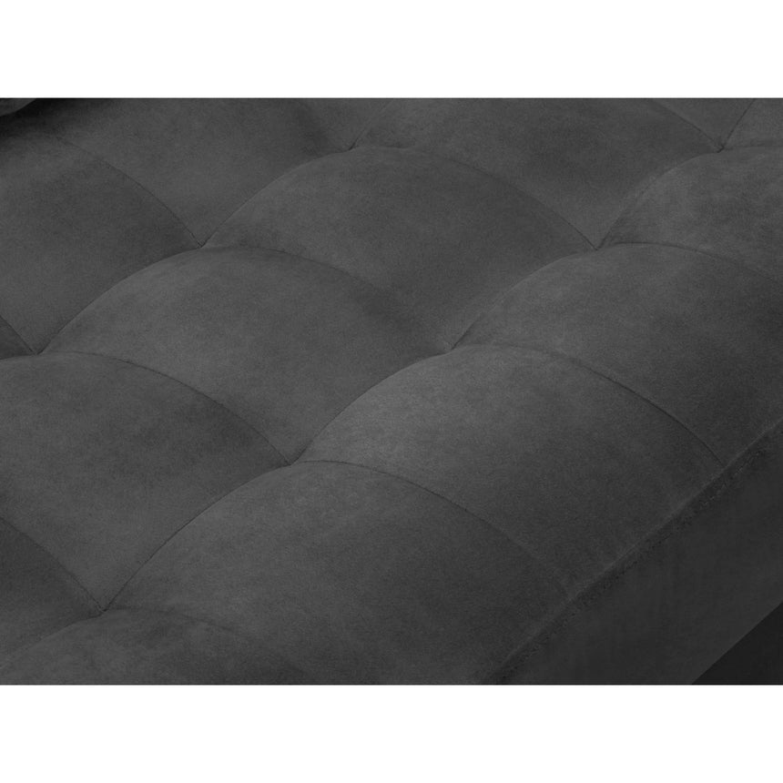 Aspen 4-Sitzer Ecksofa, Rechte Seite, aus Samt in Dunkelgrau (Salvador 18), 236x170x90 cm von Cosmopolitan Design – Bild 6