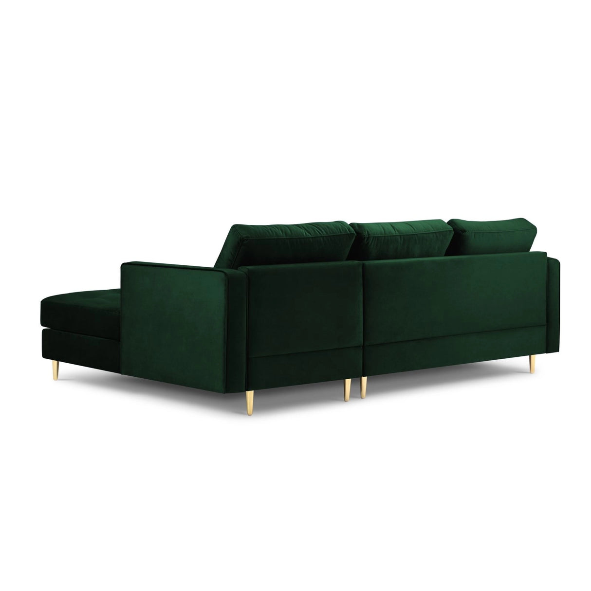 Aspen 4-Sitzer Ecksofa, Rechte Seite, aus Samt in Flaschengrün (Salvador 7), 236x170x90 cm von Cosmopolitan Design – Bild 3