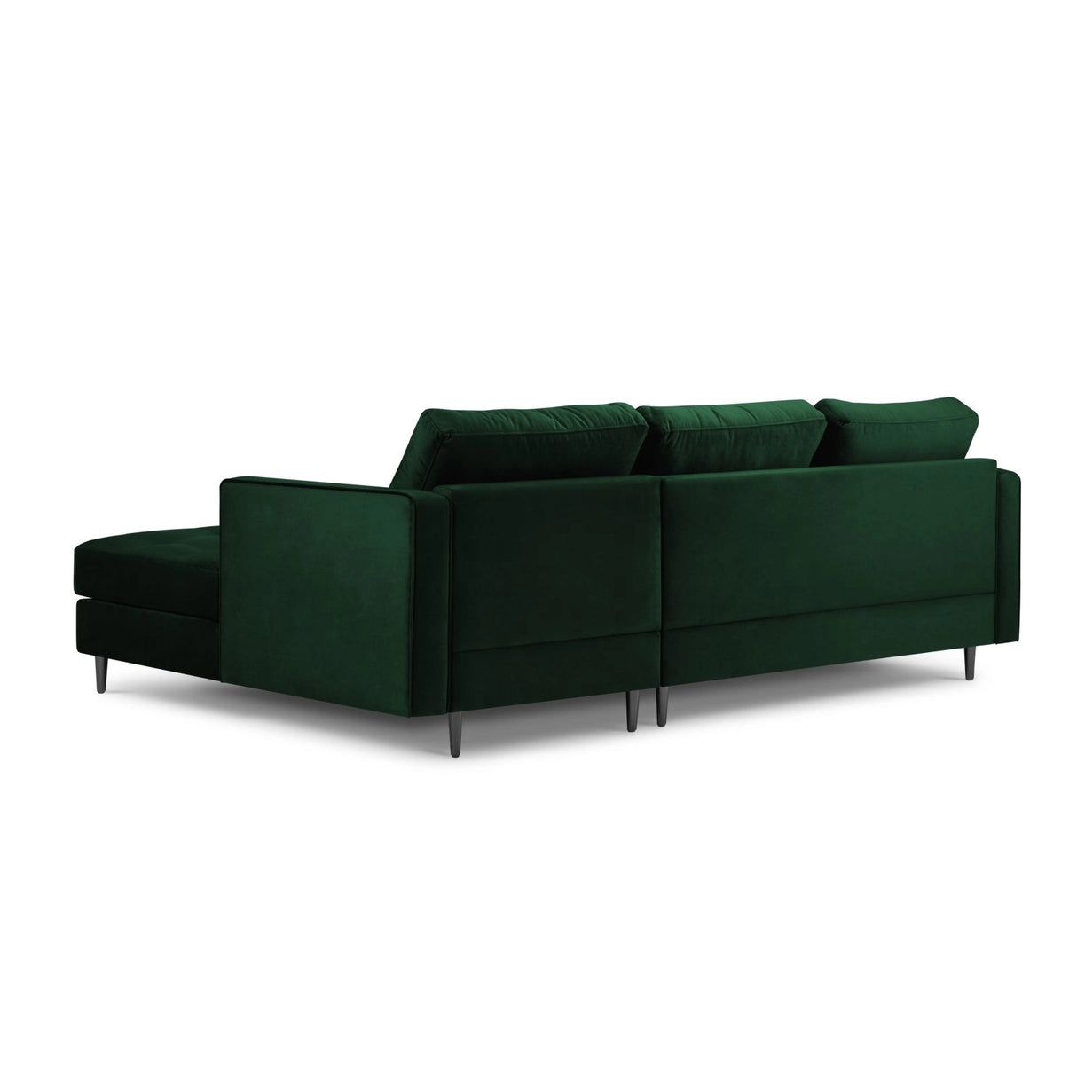 Aspen 4-Sitzer Ecksofa, Rechte Seite, aus Samt in Flaschengrün (Salvador 7), 236x170x90 cm von Cosmopolitan Design – Bild 3