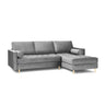 Aspen 4-Sitzer Ecksofa, Rechte Seite, aus Samt in Grau (Salvador 17), 236x170x90 cm von Cosmopolitan Design – Bild 2