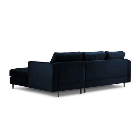 Aspen 4-Sitzer Ecksofa, Rechte Seite, aus Samt in Königsblau (Salvador 5), 236x170x90 cm von Cosmopolitan Design – Bild 3