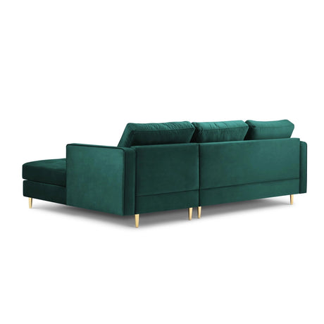 Aspen 4-Sitzer Ecksofa, Rechte Seite, aus Samt in Petrol (Salvador 6), 236x170x90 cm von Cosmopolitan Design – Bild 3