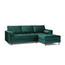 Aspen 4-Sitzer Ecksofa, Rechte Seite, aus Samt in Petrol (Salvador 6), 236x170x90 cm von Cosmopolitan Design – Bild 2