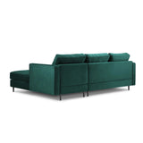 Aspen 4-Sitzer Ecksofa, Rechte Seite, aus Samt in Petrol (Salvador 6), 236x170x90 cm von Cosmopolitan Design – Bild 3