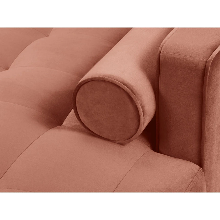 Aspen 4-Sitzer Ecksofa, Rechte Seite, aus Samt in Rosa (Salvador 11), 236x170x90 cm von Cosmopolitan Design – Bild 5