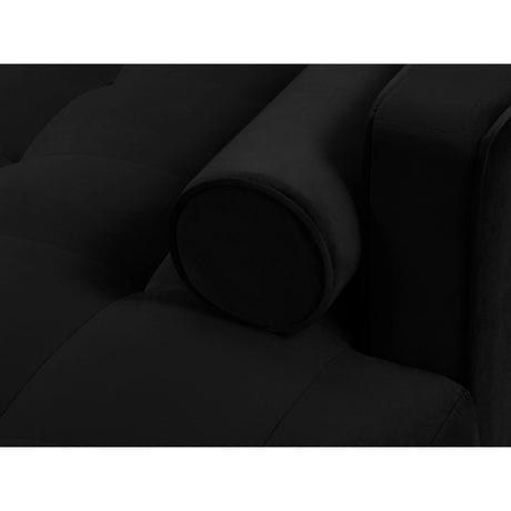 Aspen 4-Sitzer Ecksofa, Rechte Seite, aus Samt in Schwarz (Salvador 19), 236x170x90 cm von Cosmopolitan Design – Bild 5
