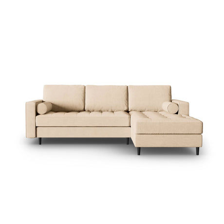 Aspen 4-Sitzer Ecksofa, Rechte Seite, aus Strukturierter Stoff in Beige (Melva 06), 236x170x90 cm von Cosmopolitan Design – Bild 1