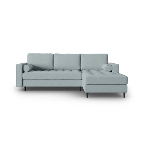 Aspen 4-Sitzer Ecksofa, Rechte Seite, aus Strukturierter Stoff in Blau (Melva 72), 236x170x90 cm von Cosmopolitan Design – Bild 1