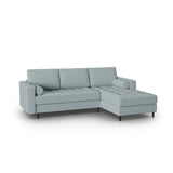 Aspen 4-Sitzer Ecksofa, Rechte Seite, aus Strukturierter Stoff in Blau (Melva 72), 236x170x90 cm von Cosmopolitan Design – Bild 3