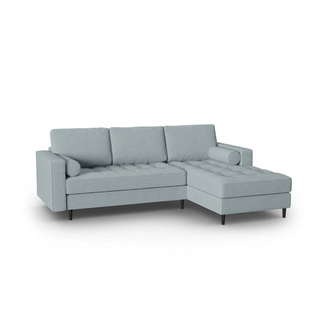 Aspen 4-Sitzer Ecksofa, Rechte Seite, aus Strukturierter Stoff in Blau (Melva 72), 236x170x90 cm von Cosmopolitan Design – Bild 3