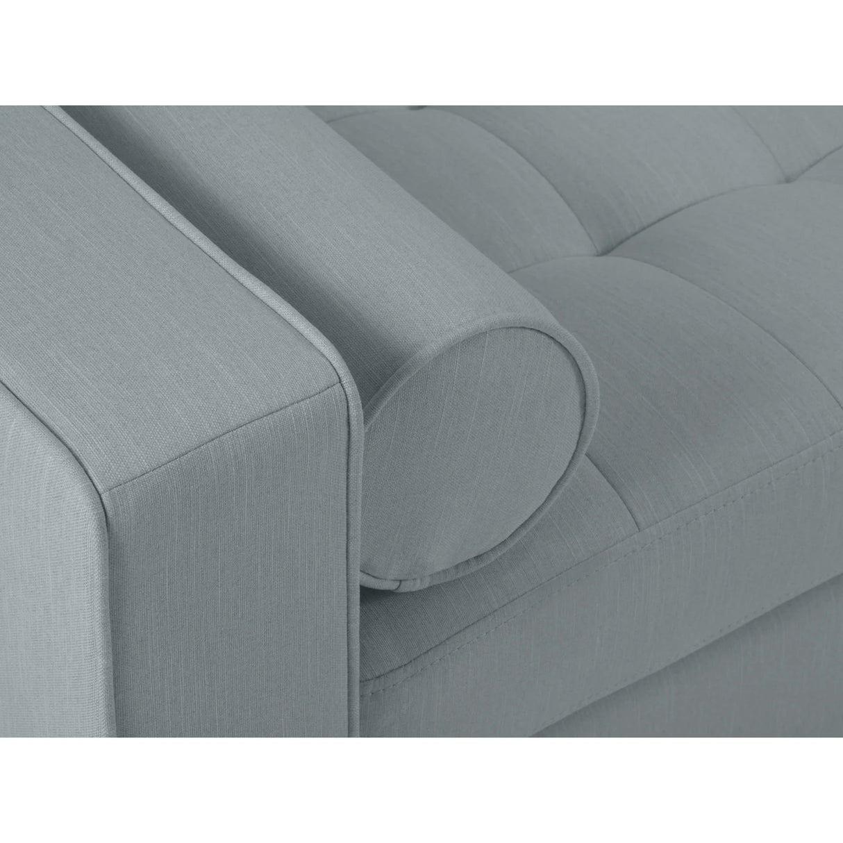 Aspen 4-Sitzer Ecksofa, Rechte Seite, aus Strukturierter Stoff in Blau (Melva 72), 236x170x90 cm von Cosmopolitan Design – Bild 6
