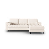 Aspen 4-Sitzer Ecksofa, Rechte Seite, aus Strukturierter Stoff in Hellbeige (Melva 02), 236x170x90 cm von Cosmopolitan Design – Bild 1