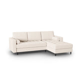 Aspen 4-Sitzer Ecksofa, Rechte Seite, aus Strukturierter Stoff in Hellbeige (Melva 02), 236x170x90 cm von Cosmopolitan Design – Bild 3