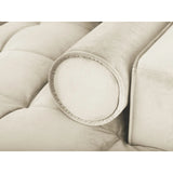 Aspen 5-Sitzer Ecksofa mit Schlaffunktion und Stauraum, Linke Seite, aus Samt in Dunkelbeige (Salvador 2), 240x175x96 cm von Cosmopolitan Design – Bild 6