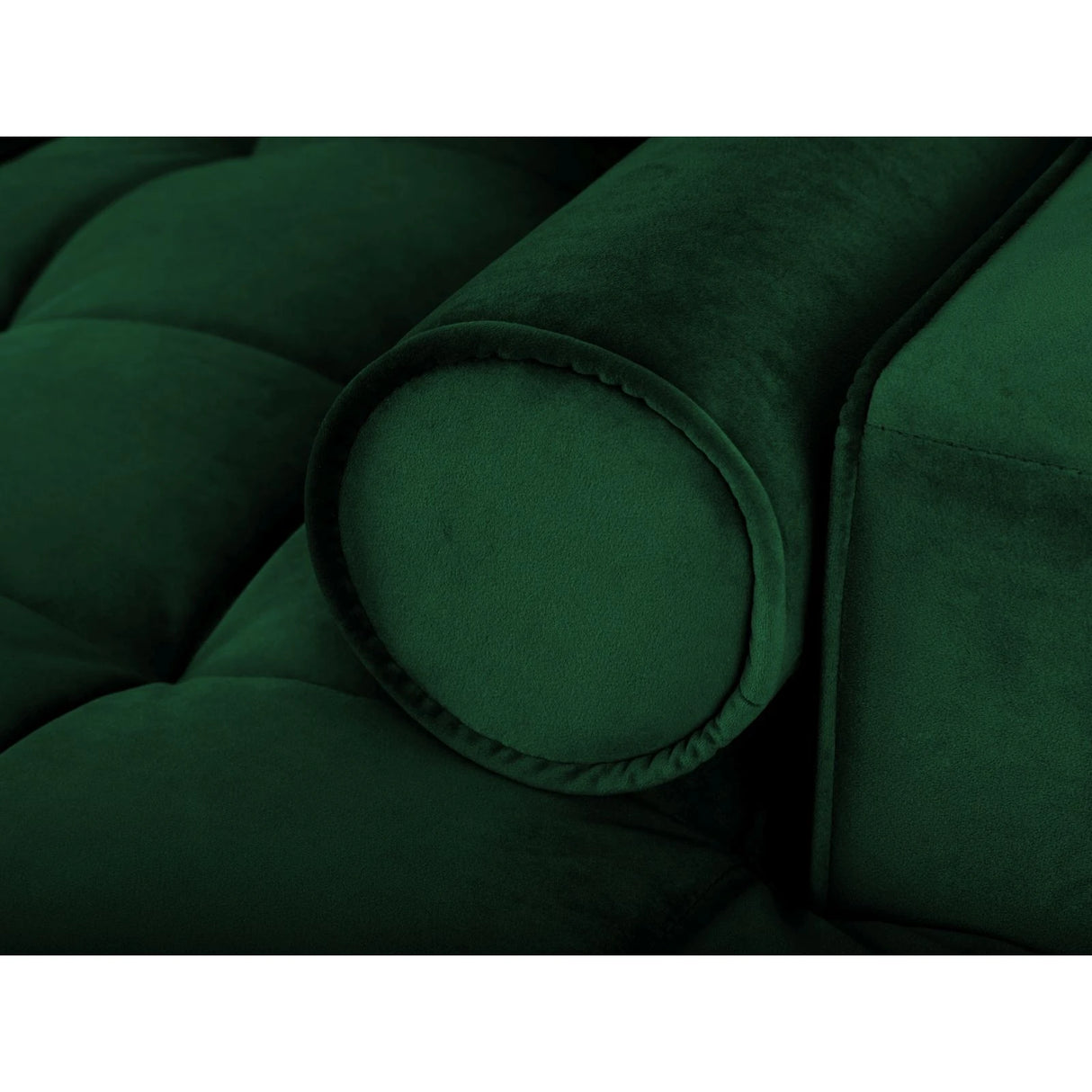 Aspen 5-Sitzer Ecksofa mit Schlaffunktion und Stauraum, Linke Seite, aus Samt in Flaschengrün (Salvador 7), 240x175x96 cm von Cosmopolitan Design – Bild 6