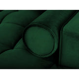 Aspen 5-Sitzer Ecksofa mit Schlaffunktion und Stauraum, Linke Seite, aus Samt in Flaschengrün (Salvador 7), 240x175x96 cm von Cosmopolitan Design – Bild 6