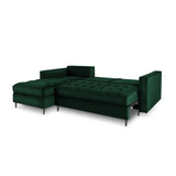 Aspen 5-Sitzer Ecksofa mit Schlaffunktion und Stauraum, Linke Seite, aus Samt in Flaschengrün (Salvador 7), 240x175x96 cm von Cosmopolitan Design – Bild 5