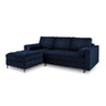 Aspen 5-Sitzer Ecksofa mit Schlaffunktion und Stauraum, Linke Seite, aus Samt in Königsblau (Salvador 5), 240x175x96 cm von Cosmopolitan Design – Bild 1