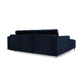 Aspen 5-Sitzer Ecksofa mit Schlaffunktion und Stauraum, Linke Seite, aus Samt in Königsblau (Salvador 5), 240x175x96 cm von Cosmopolitan Design – Bild 4