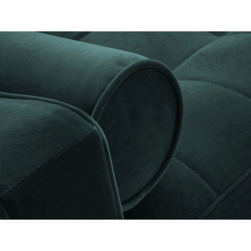 Aspen 5-Sitzer Ecksofa mit Schlaffunktion und Stauraum, Linke Seite, aus Samt in Petrol (Salvador 06), 240x175x96 cm von Cosmopolitan Design – Bild 6
