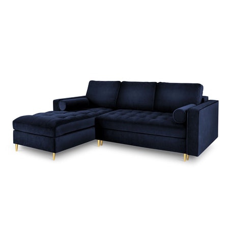 Aspen 5-Sitzer Ecksofa mit Schlaffunktion und Stauraum, Linke Seite, aus Samt oder Strukturstoff, 240x175x96 cm von Cosmopolitan Design – Bild 1