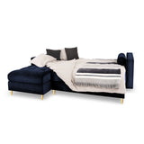 Aspen 5-Sitzer Ecksofa mit Schlaffunktion und Stauraum, Linke Seite, aus Samt oder Strukturstoff, 240x175x96 cm von Cosmopolitan Design – Bild 2