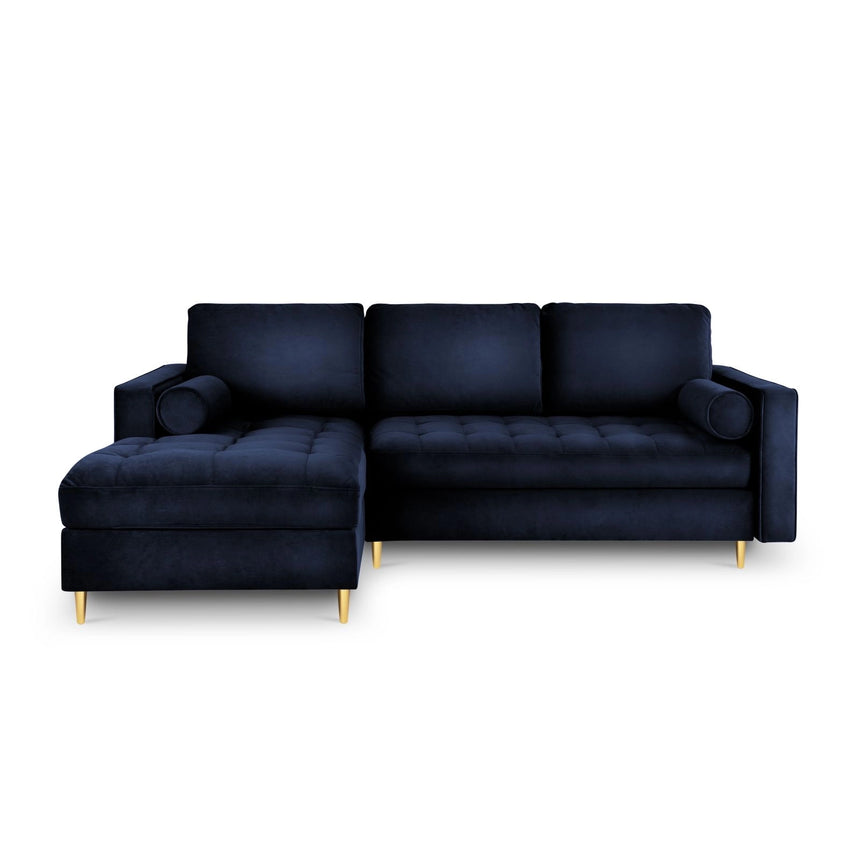 Aspen 5-Sitzer Ecksofa mit Schlaffunktion und Stauraum, Linke Seite, aus Samt oder Strukturstoff, 240x175x96 cm von Cosmopolitan Design – Bild 3