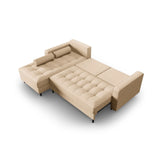 Aspen 5-Sitzer Ecksofa mit Schlaffunktion und Stauraum, Linke Seite, aus Strukturierter Stoff in Beige (Melva 06), 240x175x96 cm von Cosmopolitan Design – Bild 5