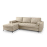 Aspen 5-Sitzer Ecksofa mit Schlaffunktion und Stauraum, Linke Seite, aus Strukturierter Stoff in Beige (Positano 08), 240x175x96 cm von Cosmopolitan Design – Bild 1
