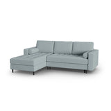 Aspen 5-Sitzer Ecksofa mit Schlaffunktion und Stauraum, Linke Seite, aus Strukturierter Stoff in Blau (Melva 72), 240x175x96 cm von Cosmopolitan Design – Bild 3