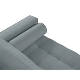 Aspen 5-Sitzer Ecksofa mit Schlaffunktion und Stauraum, Linke Seite, aus Strukturierter Stoff in Blau (Melva 72), 240x175x96 cm von Cosmopolitan Design – Bild 7