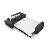 Aspen 5-Sitzer Ecksofa mit Schlaffunktion und Stauraum, Linke Seite, aus Strukturierter Stoff in Dunkelgrau (Positano 95), 240x175x96 cm von Cosmopolitan Design – Bild 4