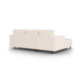 Aspen 5-Sitzer Ecksofa mit Schlaffunktion und Stauraum, Linke Seite, aus Strukturierter Stoff in Hellbeige (Melva 02), 240x175x96 cm von Cosmopolitan Design – Bild 4