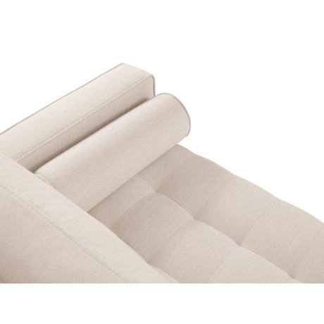 Aspen 5-Sitzer Ecksofa mit Schlaffunktion und Stauraum, Linke Seite, aus Strukturierter Stoff in Hellbeige (Melva 02), 240x175x96 cm von Cosmopolitan Design – Bild 7