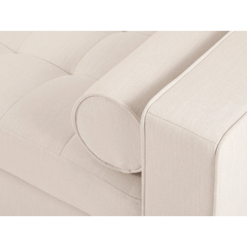 Aspen 5-Sitzer Ecksofa mit Schlaffunktion und Stauraum, Linke Seite, aus Strukturierter Stoff in Hellbeige (Melva 02), 240x175x96 cm von Cosmopolitan Design – Bild 8