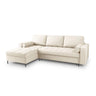 Aspen 5-Sitzer Ecksofa mit Schlaffunktion und Stauraum, Linke Seite, aus Strukturierter Stoff in Hellbeige (Positano 02), 240x175x96 cm von Cosmopolitan Design – Bild 1