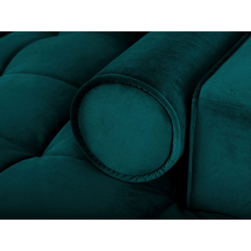 Aspen 5-Sitzer Ecksofa mit Schlaffunktion und Stauraum, Rechte Seite, aus Samt in Petrol (Salvador 06), 240x175x96 cm von Cosmopolitan Design – Bild 6