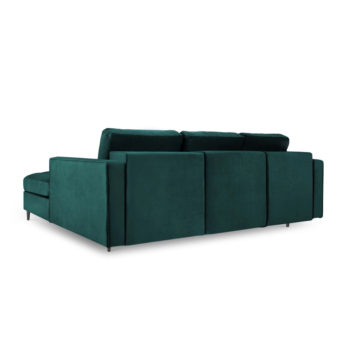 Aspen 5-Sitzer Ecksofa mit Schlaffunktion und Stauraum, Rechte Seite, aus Samt in Petrol (Salvador 06), 240x175x96 cm von Cosmopolitan Design – Bild 4