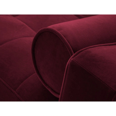 Aspen 5-Sitzer Ecksofa mit Schlaffunktion und Stauraum, Rechte Seite, aus Samt in Rot (Salvador 13), 240x175x96 cm von Cosmopolitan Design – Bild 6