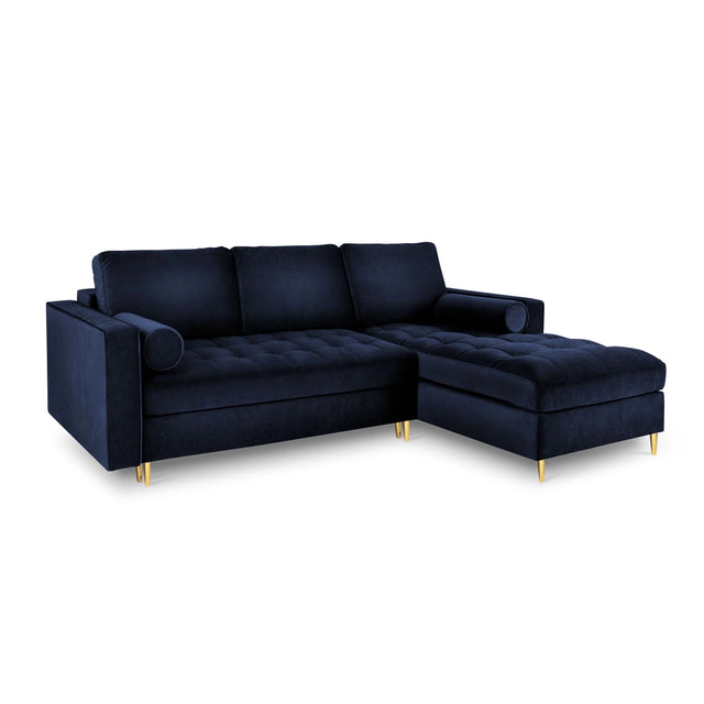 Aspen 5-Sitzer Ecksofa mit Schlaffunktion und Stauraum, Rechte Seite, aus Samt oder Strukturstoff, 240x175x96 cm von Cosmopolitan Design – Bild 1